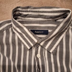 Gray Striped Men's Shirt